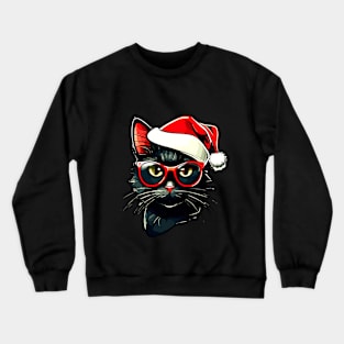 Cute Meow Santa Crewneck Sweatshirt